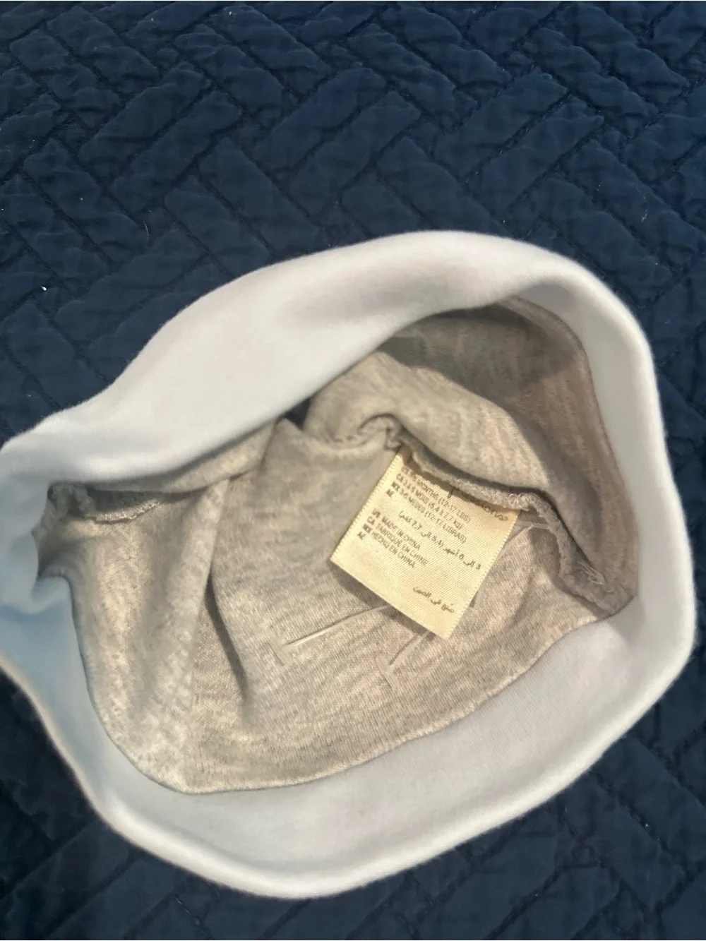 Gray Baby Beanie with White Bear Faces First Impressions 3-6 M